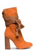 CHLOE Wraparound Tie Boot with Block Heel