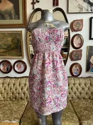 2000s Boutique Forever21 Floral Strapless Babydoll Mini Dress Size M