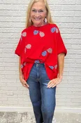 Sequin America Sunglasses T-Shirt by Fantastic Fawn