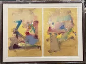 #4129 A & B - Framed Monoprint