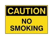 Caution - No Smoking Label