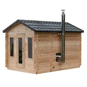 Dundalk Leisurecraft Georgian Cabin Sauna w/ Changeroom 6 Person | CTC88CW