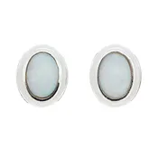 18k WG Opal Earrings — cella designs