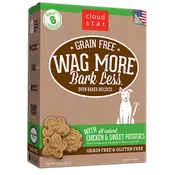 Cloud Star Wag More Bark Less Oven Baked Grain Free Chicken and Sweet Potatoes Dog Treats