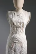 Foddis Glance Georgette & Satin Dress — Ivory