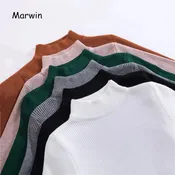 Marwin New-coming Autumn Winter Top Pull Femme Turtleneck Pullovers Sweaters Long Sleeve Slim Oversize Korean Women’s Sweater