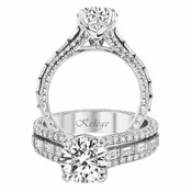 18K white gold engagement setting