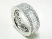 BAGUETTE DIAMOND ETERNITY WEDDING BAND IN 18 KARAT WHITE GOLD