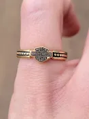 10k 2.5g Harley Davidson ring- sz4.75