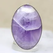 Amethyst Crystal in Sterling B. Knudsen Statement Ring