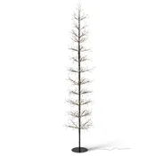 Black Wrapped Twinkling Lights Tree, 9'H