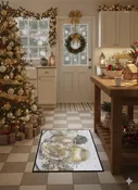 2' x 3' Champagne Gold & Ivory Christmas Ornament Holiday Runner Area Rug