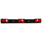 15.5 in Red-Lens LED ID Light Bar – Metal Base