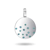 14K 0.10cttw Brazilian Paraiba Medallion Pendant