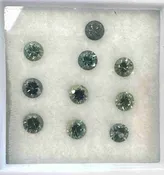 10 pieces green sapphires