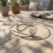 "Ebb & Flow" Sunstone Cuff Bracelet