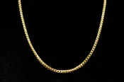 10K YELLOW GOLD FRANCO CHAIN NECKLACE 22"