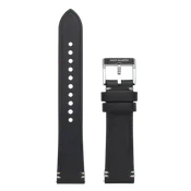 22mm Leather Watch Strap - Black