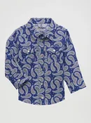Baby Boy's Wrangler Paisley Print Long Sleeve Snap Shirt