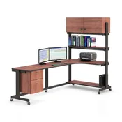 AFC's L-Shaped Office Desk with Hutch - AFC Industries