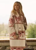 Beth Dutton Pink Printed Coat