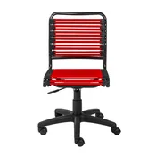Allison Flat Bungie Low Back Office Chair in Red