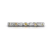 0.26 Carat White and Yellow Diamond Eternity Band