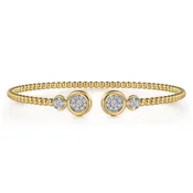 14K White and Yellow Gold Diamond Bujukan Bangle BG4916-62M45JJ