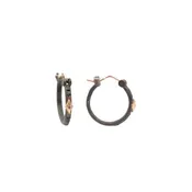 Black Huggie Hoop Earrings