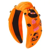 Auraquise - Halloween Fall Pumpkin Corn Headband Seed Beads Rhinestones Pearl Knot