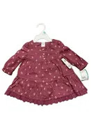 Baby Bgosh (B) Burgundy Infant Size 6 MO Girl's CasualDress