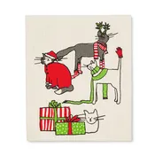 Amazing Swedish Dishcloths-Holiday Cats