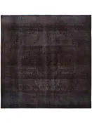 10x10 Square Vintage Distressed Overdyed Persian Rug 108932