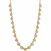 Bezel-Set Diamond Necklace