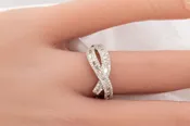 14k 0.70 CTW Diamond Baguette Ribbon Style Wedding Band