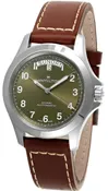 HAMILTON Khaki Field King Day-Date Automatic 40MM Green Dial Leather Men's Watch H64475560