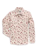 Boy's Ely Cattleman Long Sleeve Conversation Print Snap Shirt