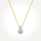 14KT Two Toned Pear Shaped Necklace 0.33 CT. T.W.