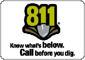 811 Know what's below decal