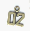 10mm 02 Charm, Vintage Gold, Pack of 6