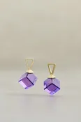 Amethyst Cube Charm Set