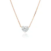 1.79 HSI2 Heart Brilliant Cut Diamond Solitaire Necklace
