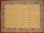 Bagru Block Print Cotton Table Placemat 19" x 13" Barley
