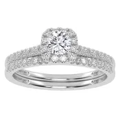 10K 0.40CT Certified Lab-Grown Diamond Bridal Set 67934