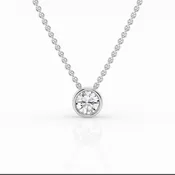 0.50 ct Round Centre Stone - Bezel Pendant