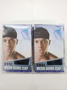 #036 Spandex Cool Mesh Dome Cap / Black (12PC)