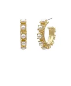 Antique Pearl Hoops