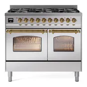 ILVE UPD406NMPSSG Nostalgie II 40" Stainless Steel Dual Fuel Range