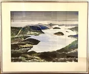 SOLD   Fay Chong  (Chinese/American, WA, 1912-1973)  "The San Juans #1" — driftwood modern