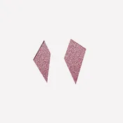 Medium Pink Glitter Shard Earrings